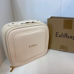 NIB Exlifbag Makeup Bag With LED Mirror- Organizer- Cosmetics FS1